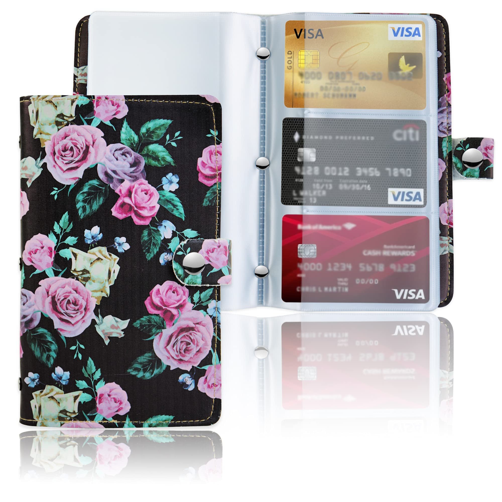 Custom High Quality Business Badge PU Leather Folding Credit Id Card Holder