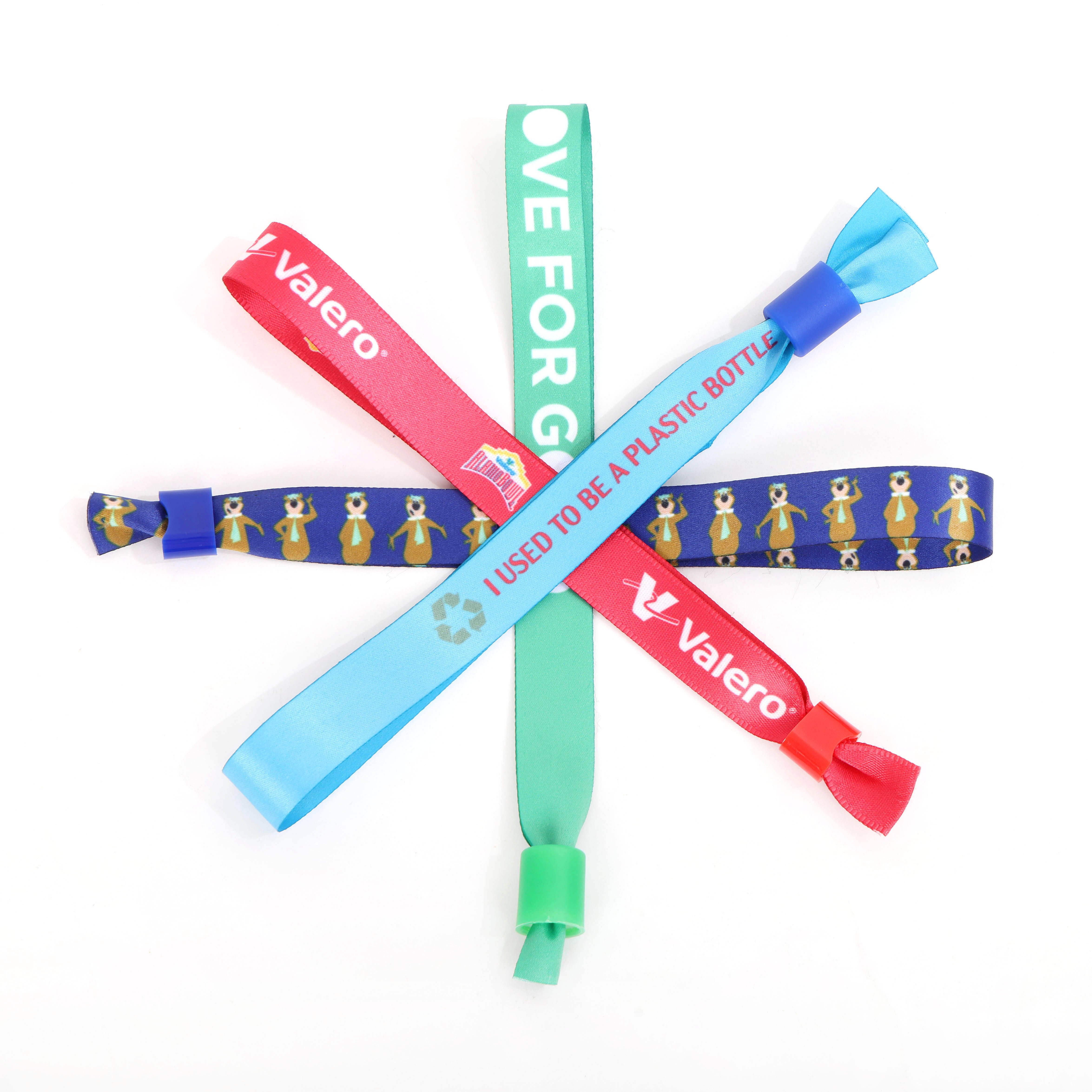 thermal printing wristbandsFestival Promotion Event Soft Wristband Sublimation Polyester Wristband with one-way Buckle Bracelet