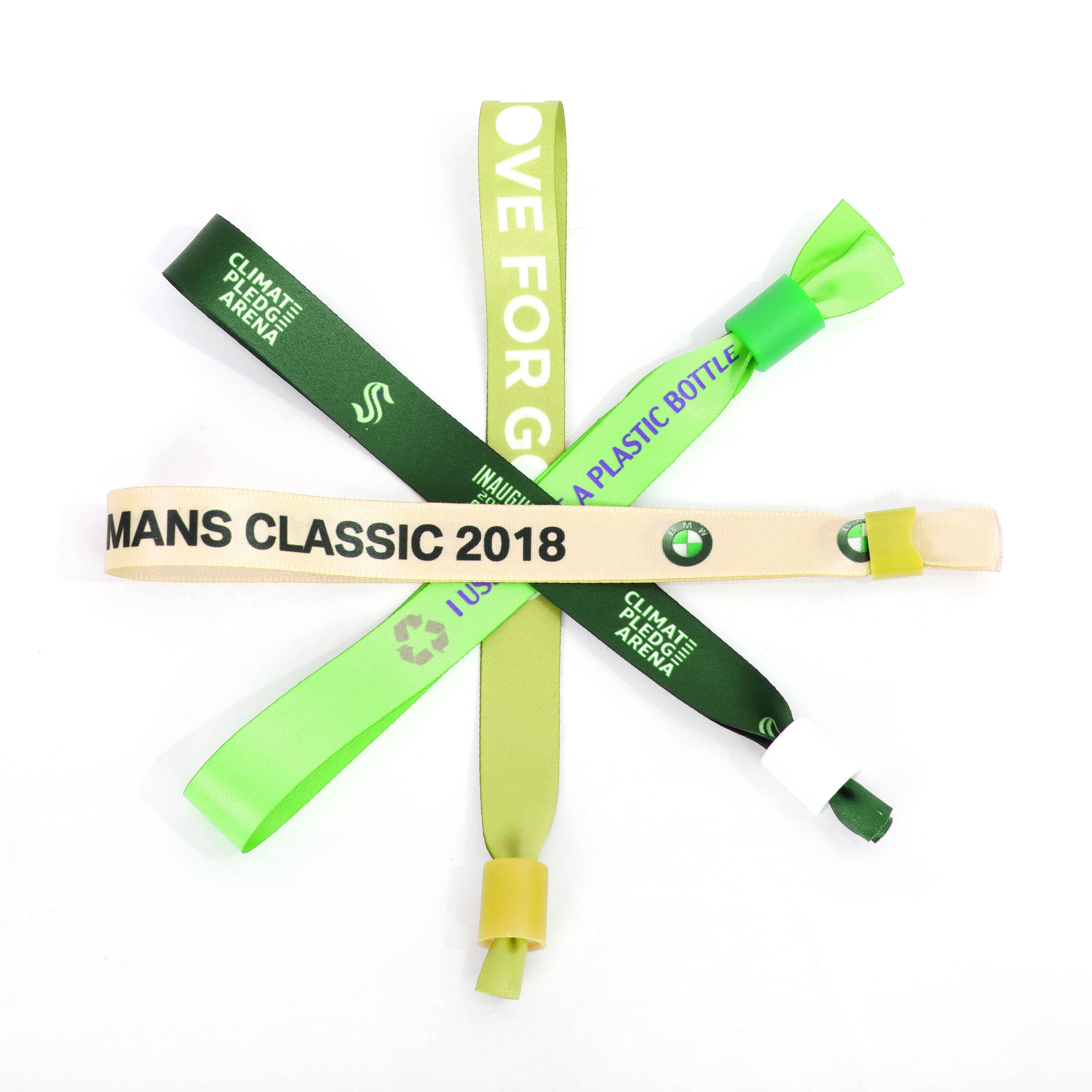 thermal printing wristbandsFestival Promotion Event Soft Wristband Sublimation Polyester Wristband with one-way Buckle Bracelet
