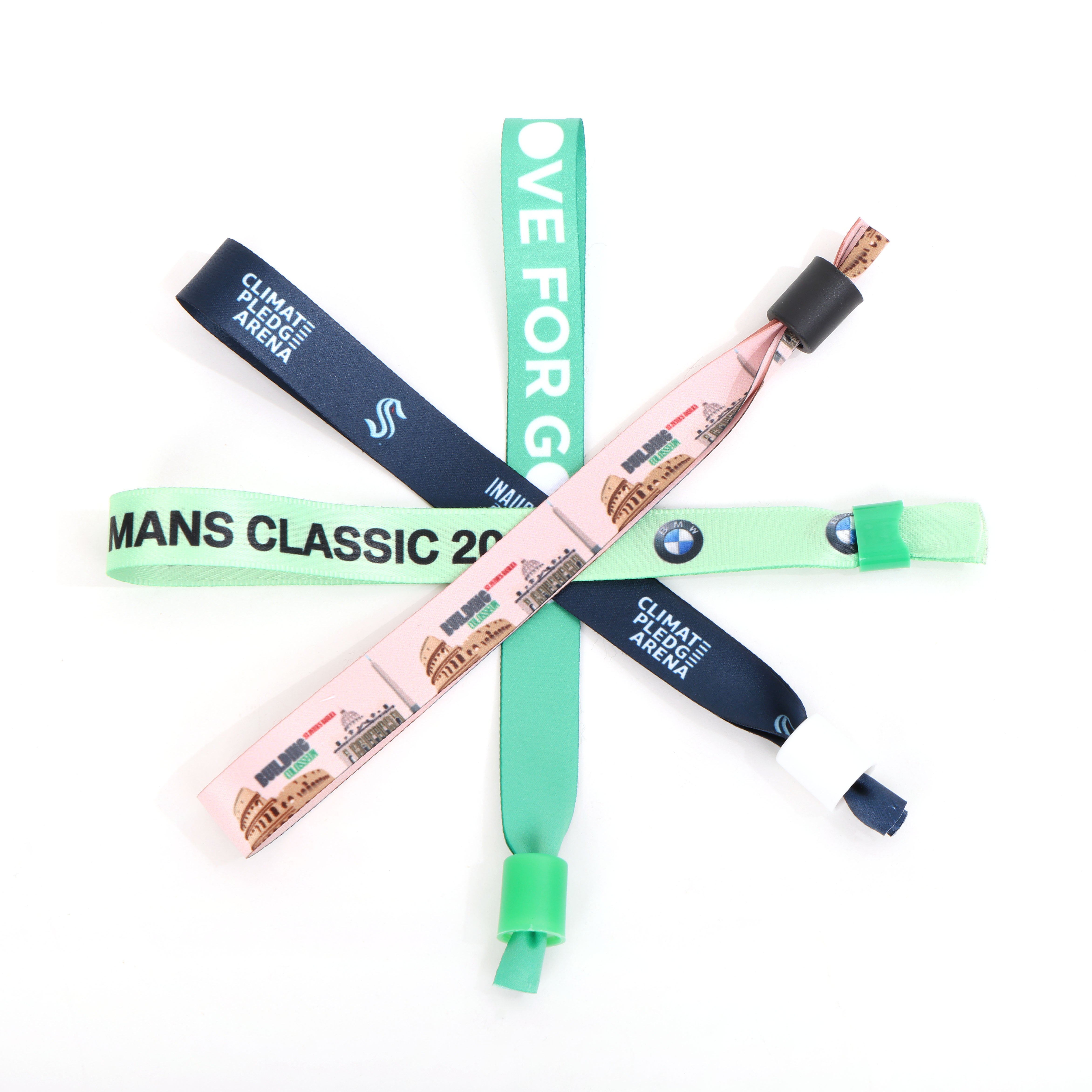 thermal printing wristbandsFestival Promotion Event Soft Wristband Sublimation Polyester Wristband with one-way Buckle Bracelet