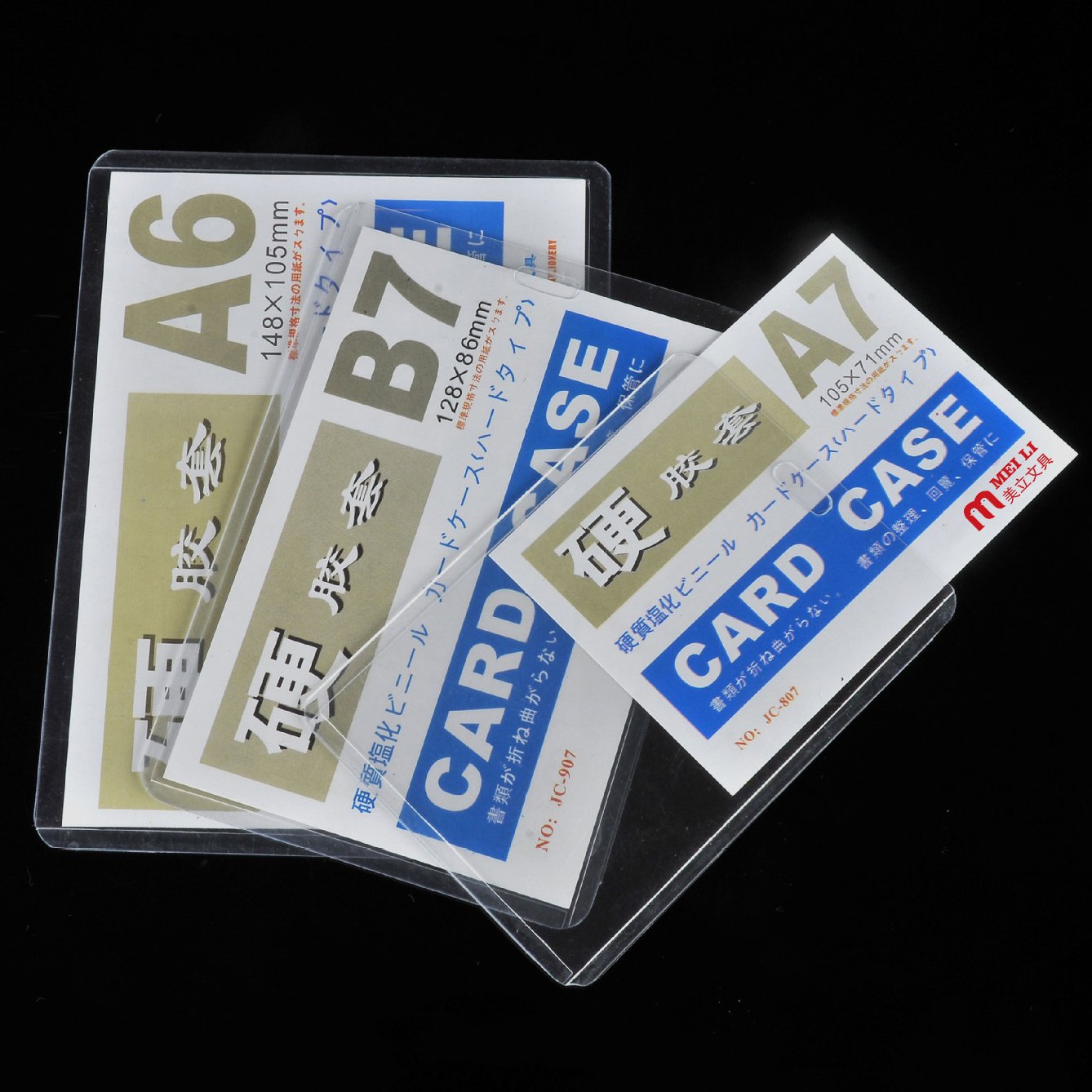 Wholesale Transparent Hard PVC Card Holder A4 A3 A5 Glue Hard Id Card Holder