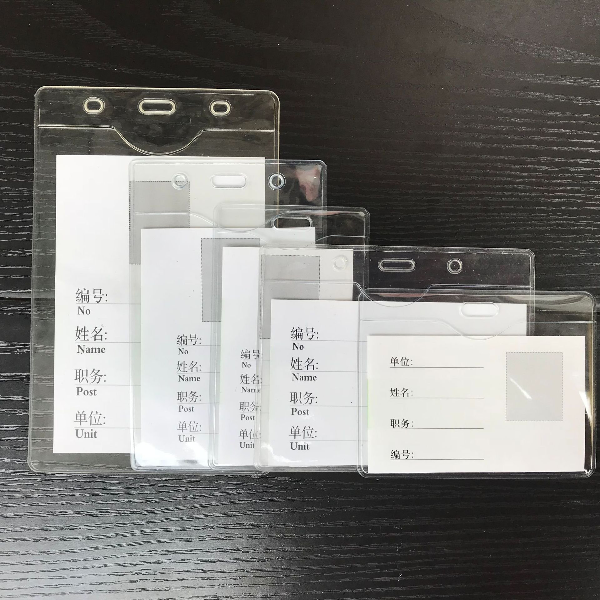 High Quality Promotional Plastic Business Work Id Card Holder for Offices
