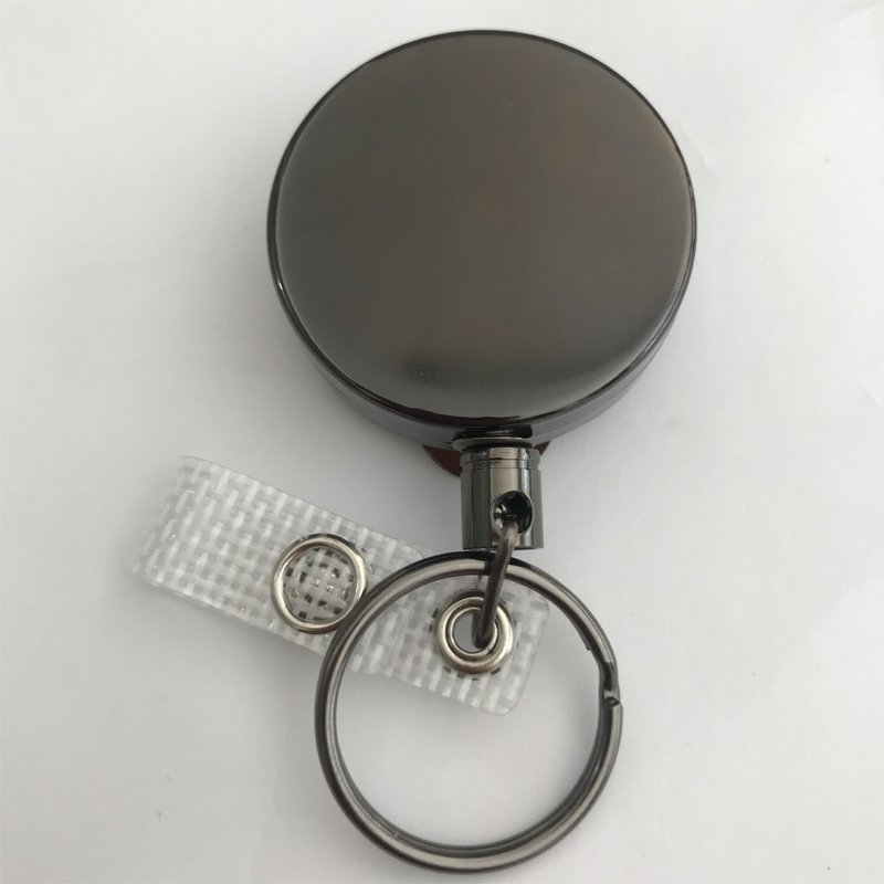High Quality OEM Laser Logo Heavy Duty All Metal Badge Reel 40MM Retractable Nurse Badge Holder Reel