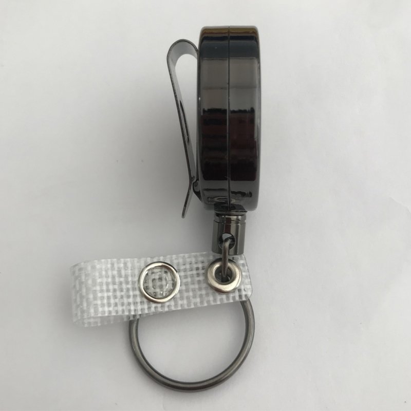 High Quality OEM Laser Logo Heavy Duty All Metal Badge Reel 40MM Retractable Nurse Badge Holder Reel