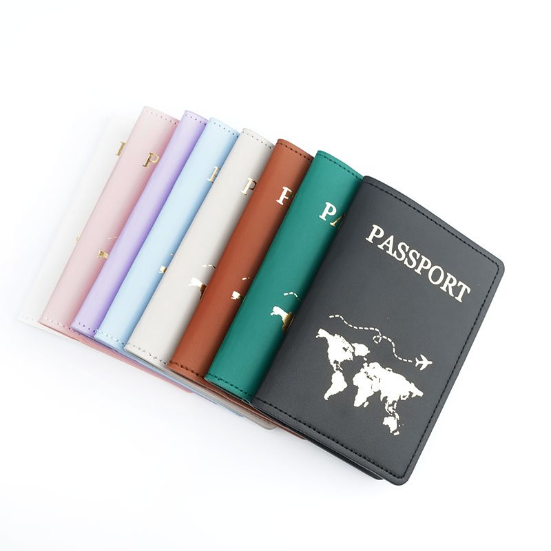 Pu Leather Passport Cover For Cards Travel Passport Holder Document Organizer Case For Family