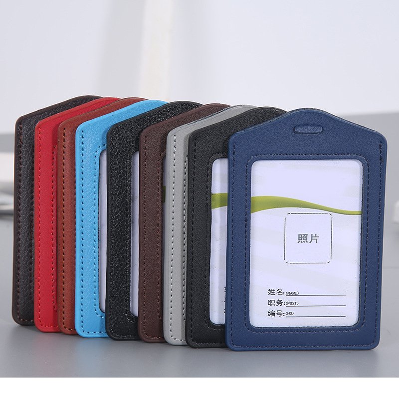 ID Card Work Cover Fashion Slide ID card shell School Student Office Supplies Credit Card Badge Holder