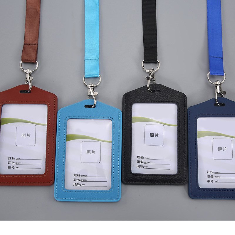 ID Card Work Cover Fashion Slide ID card shell School Student Office Supplies Credit Card Badge Holder