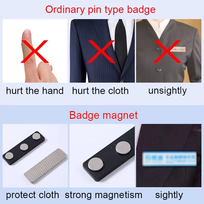 Neodymium Material Badge Magnetic Name Tag Magnet Holder Neodymium Badge Magnetic Name Tag Magnet
