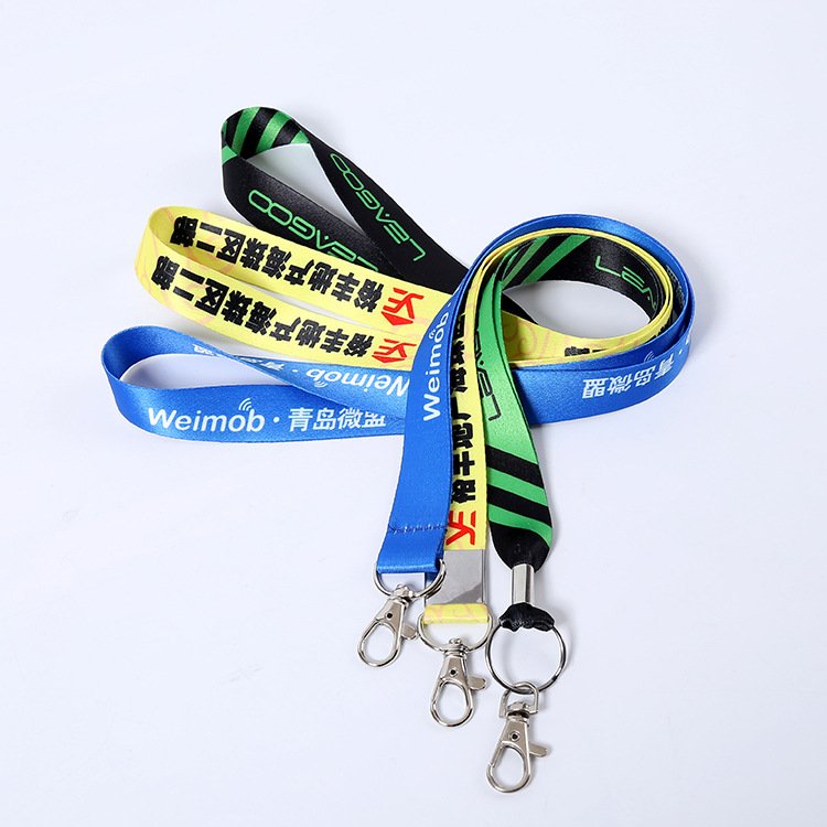Amerpromo Lanyards Id Badge Holder ID Card Pass Gym Mobile Phone USB Badge Holder Hang Rope Lanyard Key Strap