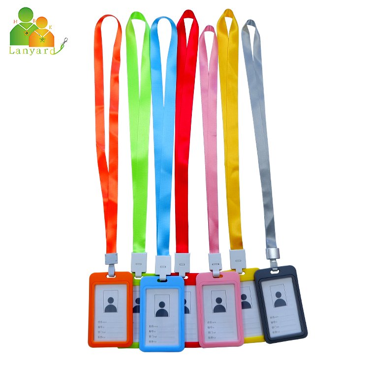 Promotional Work ID Card Badge Holder Neck Strap Phone Lanyard With Printing Logo Custom Polyester Lanyard