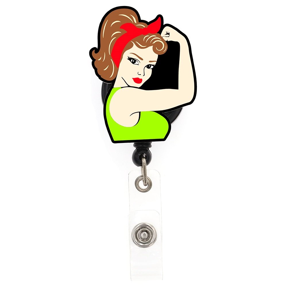 Customized Acrylic Badge Holder Nurse Doctor Medical Plastic Retractable Badge Reel For Nurse Accessories