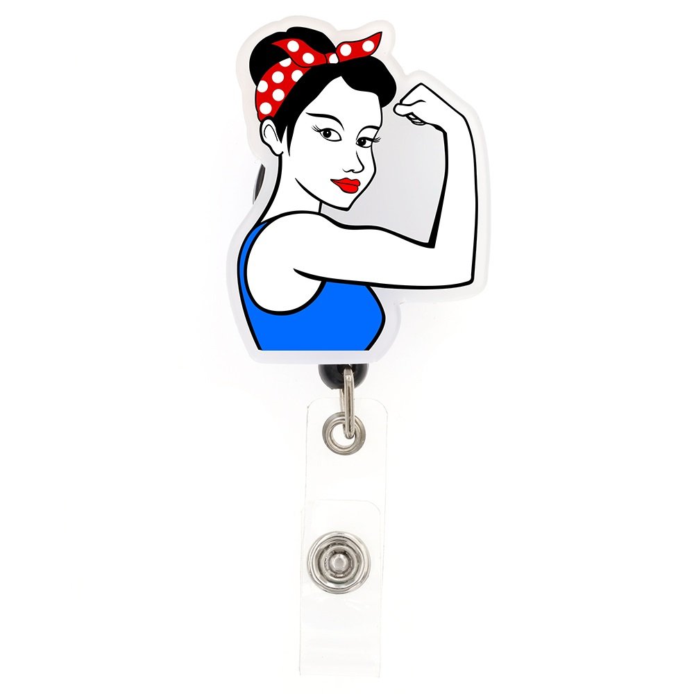 Customized Acrylic Badge Holder Nurse Doctor Medical Plastic Retractable Badge Reel For Nurse Accessories