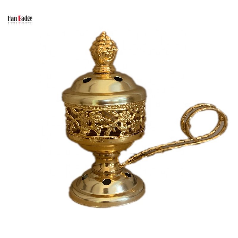 Metal Charcoal Bakhoor Burner With Cross Top