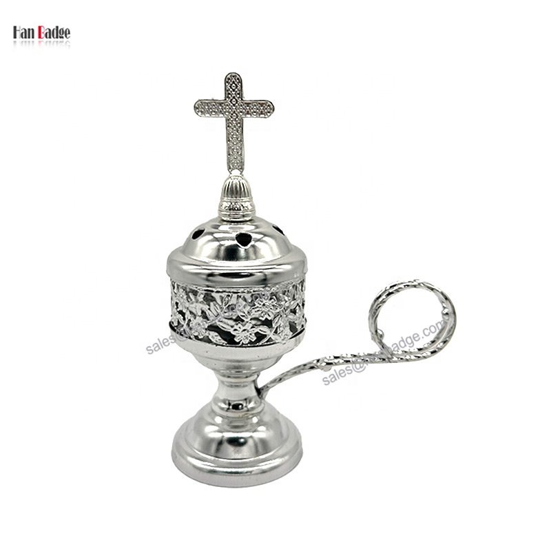 Metal Charcoal Bakhoor Burner With Cross Top