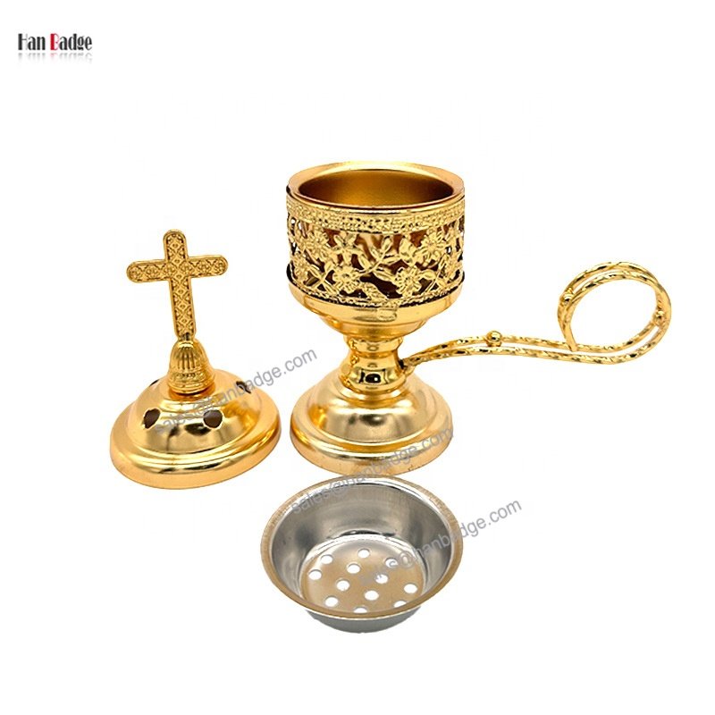 Metal Charcoal Bakhoor Burner With Cross Top