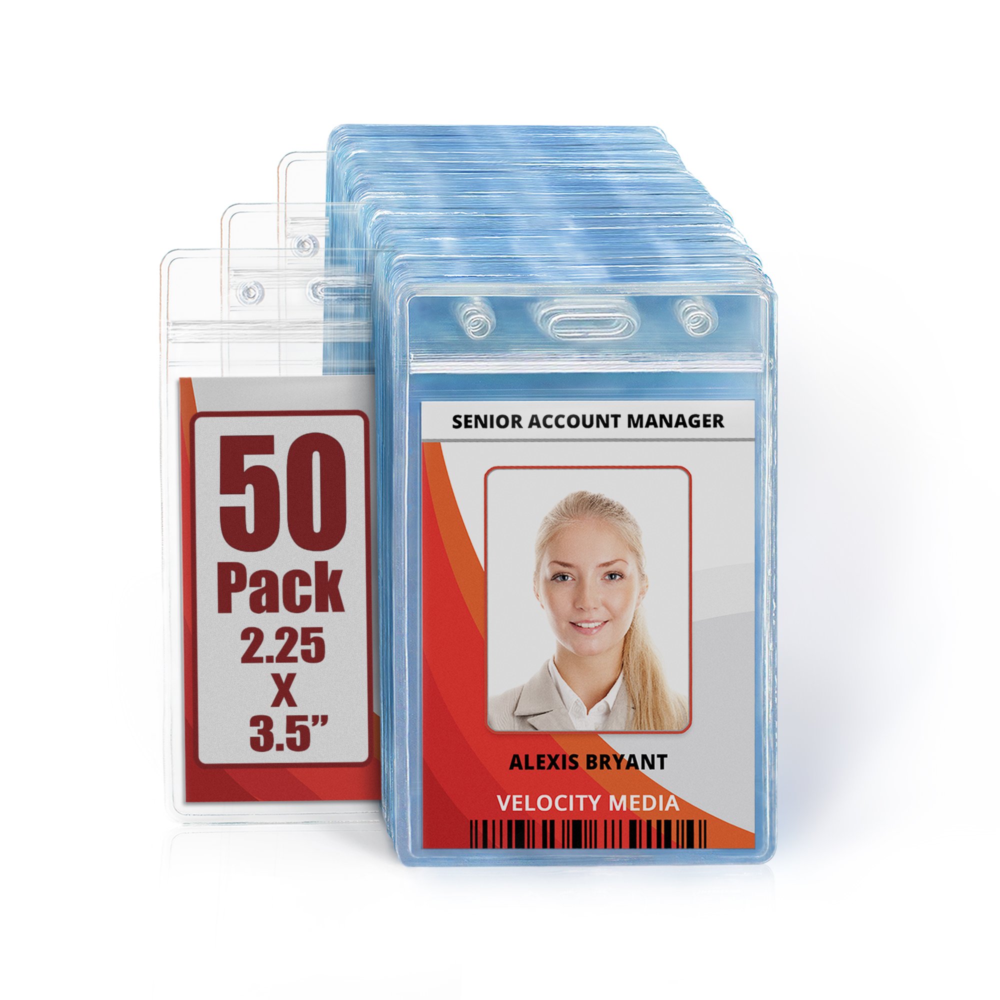 Wholesale Vinyl Transparent Plastic Card Holder Stock Cheap Clear Soft Pvc Id Badge Holder