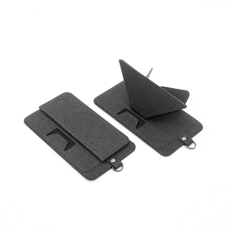 Fashion Vertical Smart Phone Stand Card Holder Custom Leather Retractable ID Badge Holder with Lanyard