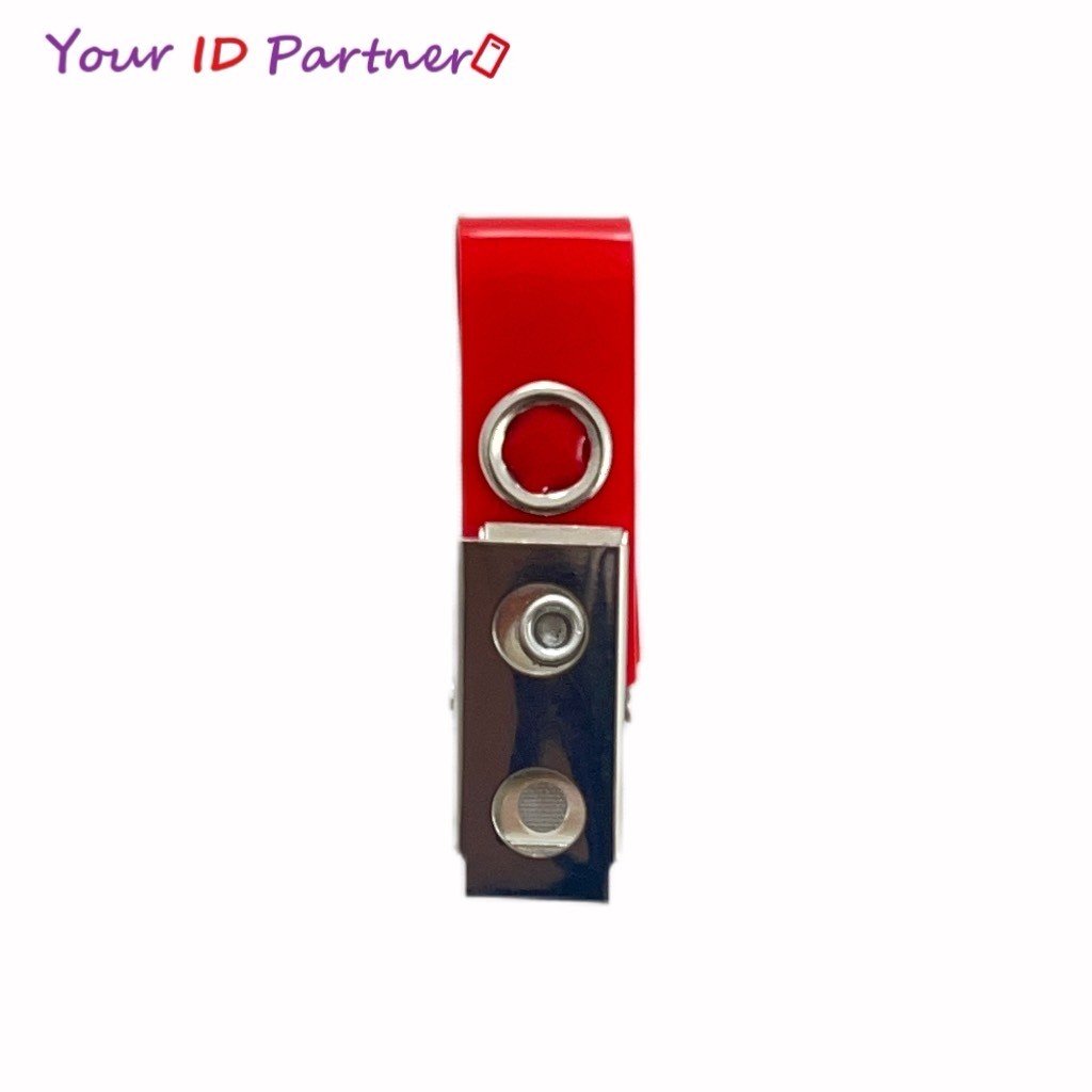 Assorted Color Spring ID Card Clips with Popper