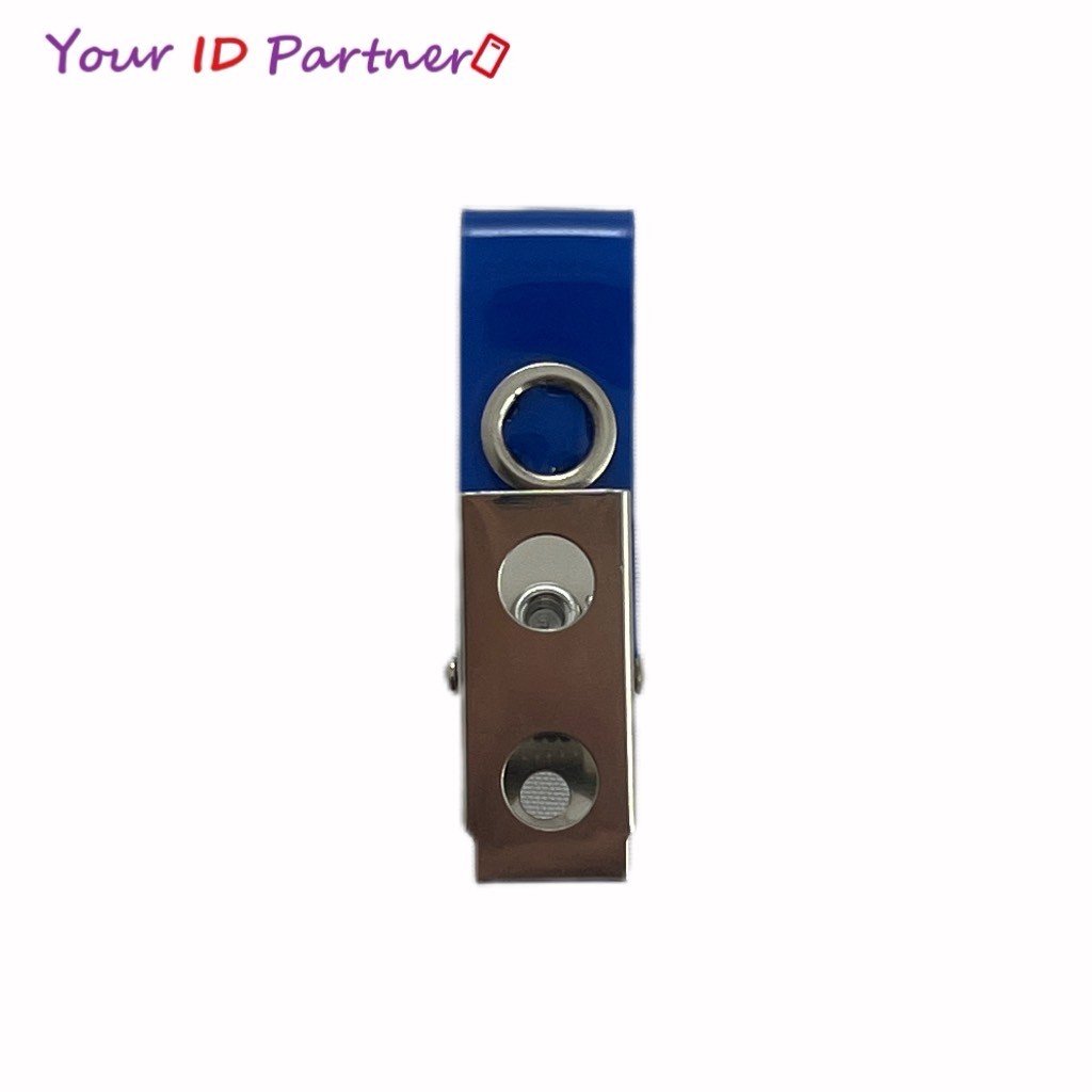 Assorted Color Spring ID Card Clips with Popper