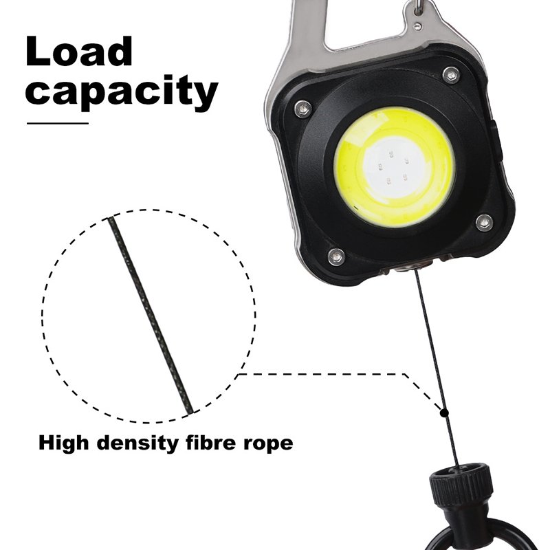 New Custom Outdoor Multi-Function Escape Hammer Portable Led Strong Flashlight Strong Rechargeable Badge Reel Holder For Fishing