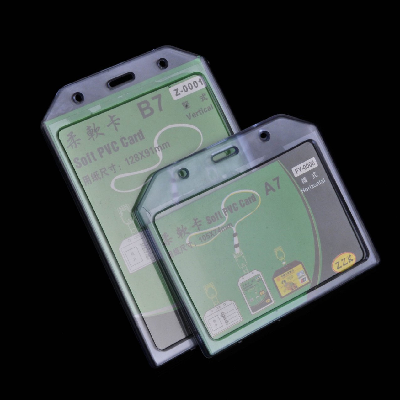 Wholesale PVC Student Card Holder High Quality ID Card Sleeves For Student Worker Staff Toploaders ID Card Holder