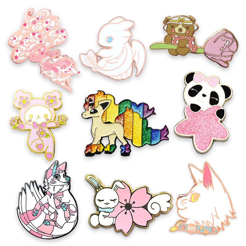 Customized manufacturer metal crafts custom made badge bulk wholesale women cute hard enamel lapel pin