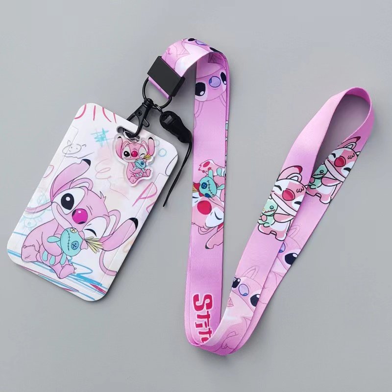 wholesale cartoon lanyards custom printed long polyester anime lanyard with id card badge holder