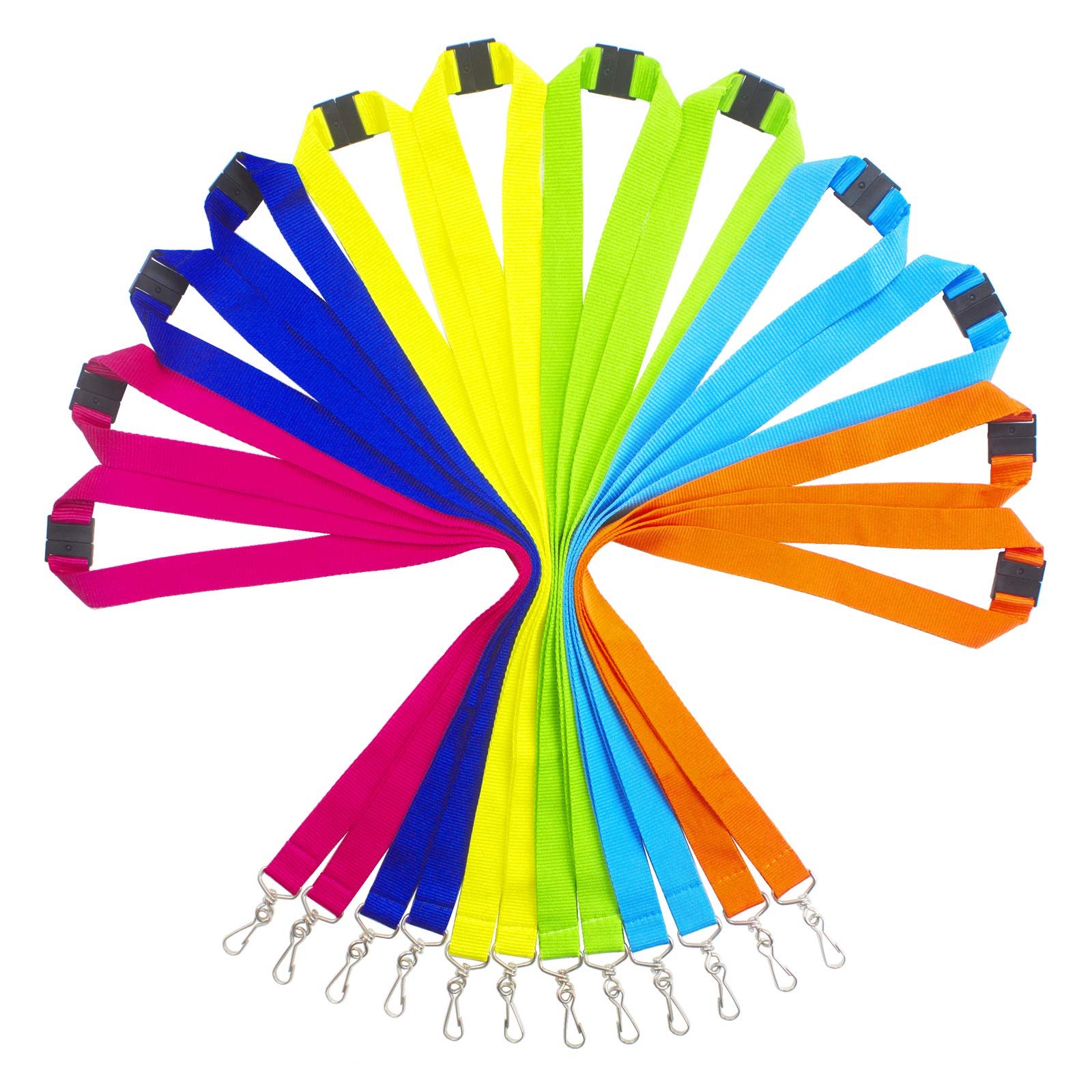 Bright Colors Breakaway Lanyards with Waterproof ID Badge Holder, Cute Colors & Durable Neck Straps for Schools, Office, Cruise