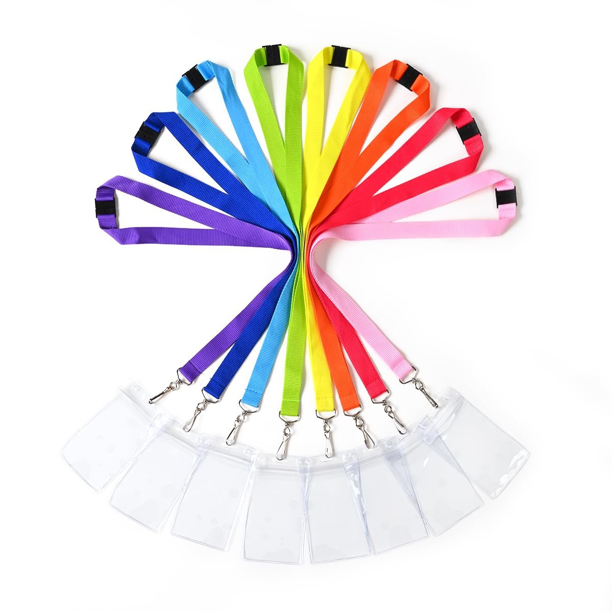 Bright Colors Breakaway Lanyards with Waterproof ID Badge Holder, Cute Colors & Durable Neck Straps for Schools, Office, Cruise
