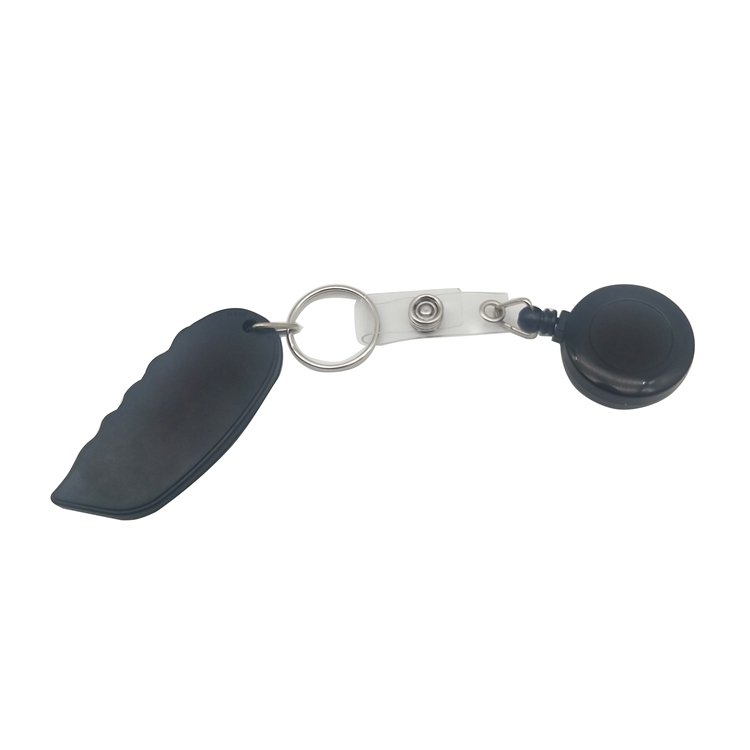 Safety Carton Box Cutter Knife with Retractable Keychain Badge Holder Carabiner Reels Key Holders Chains Nurse ID Badge Clip