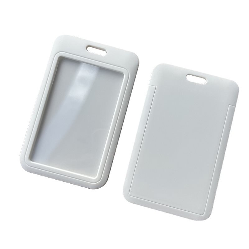 Wholesale Custom Design UV Print ABS Plastic ID Card Holder Staff Lanyard Card Holder ID Badge Card Holder