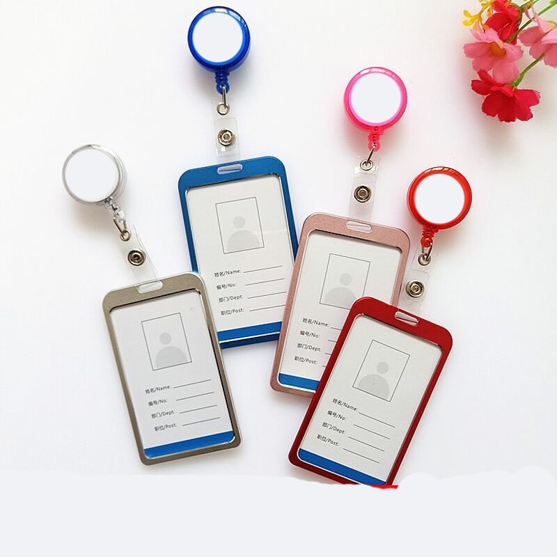 Fashion Vertical Id Card Badge Holder Meta Id L Card Holder Badge