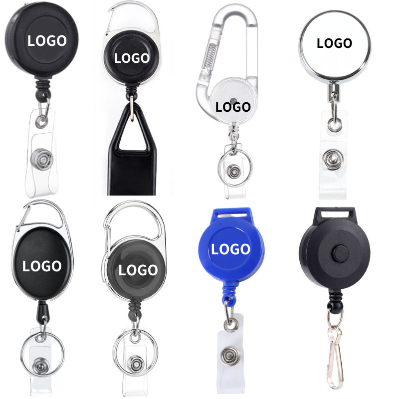 custom logo retractable badge reel