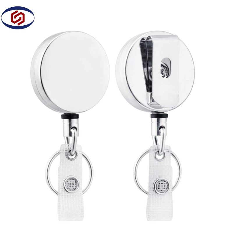 custom logo retractable badge reel