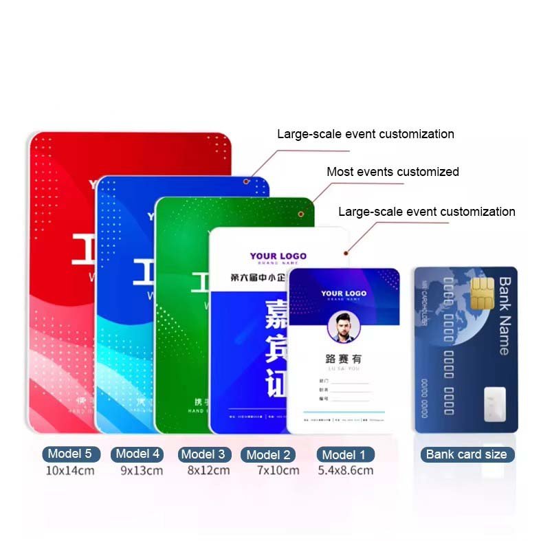 Customize RFID/NFC Plastic Card Smart Employee ID Badge Card Conference Event Pvc Photo Badge Card