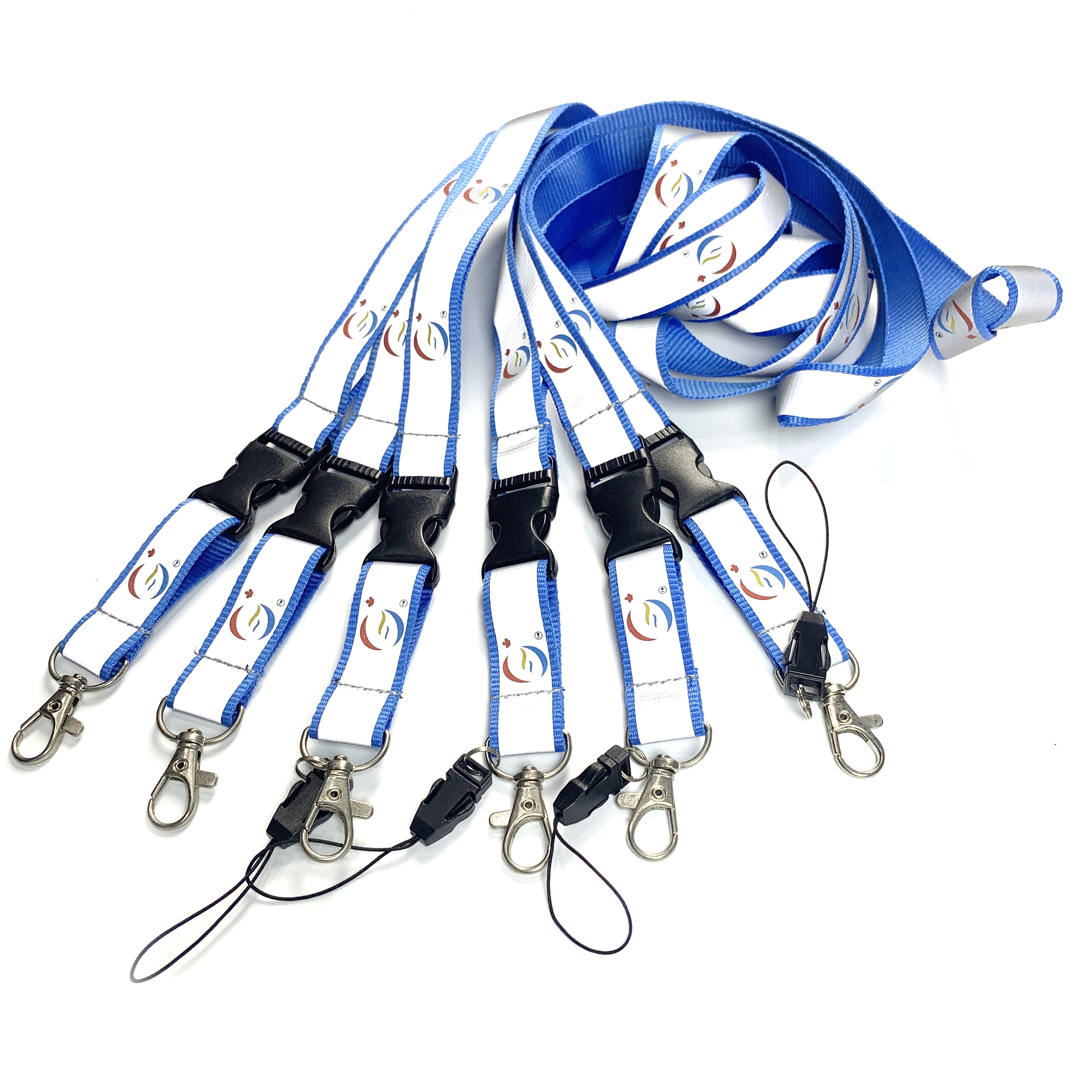 Patch Phone Customized Neck Hanging Mobile Phone Retractable Sport Badge Holders Lanyards With Logo Custom