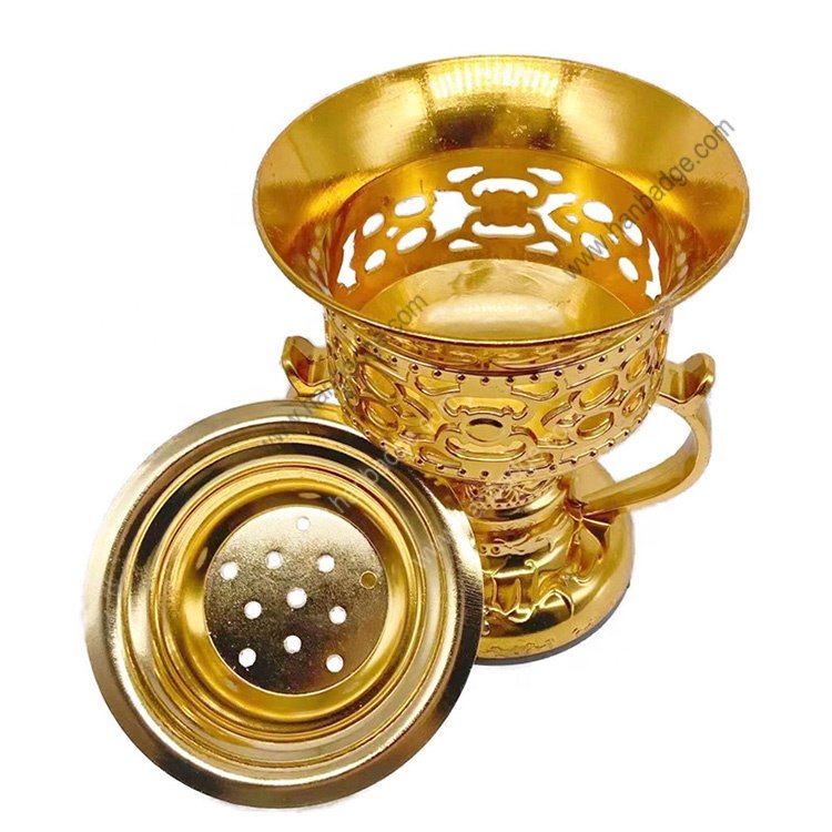 Middle East Arabic Metal Mug Style Desktop Charcoal Oud Bakhoor Burner