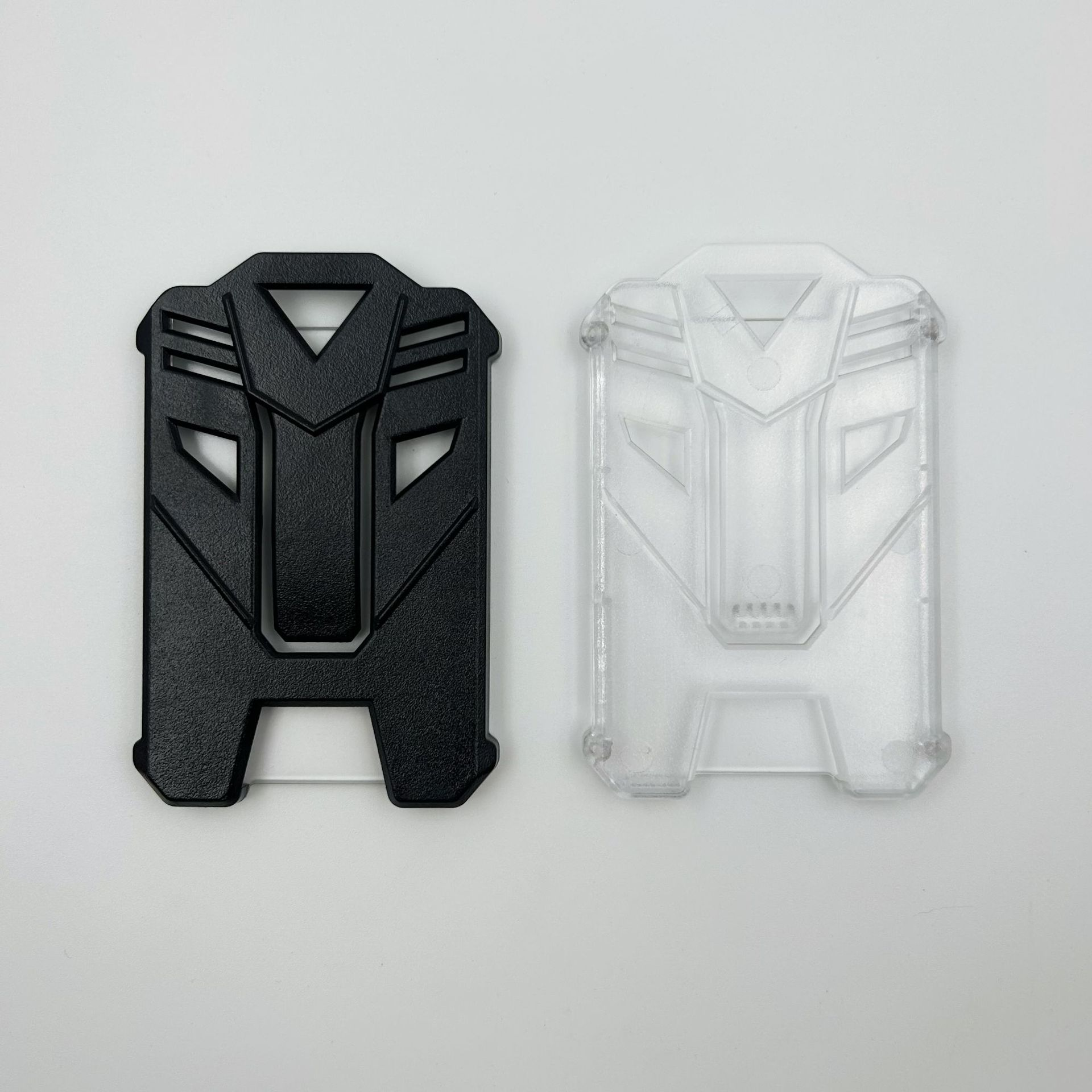 Pullzer office ID card with black PC transparent hard plastic ABS card holder