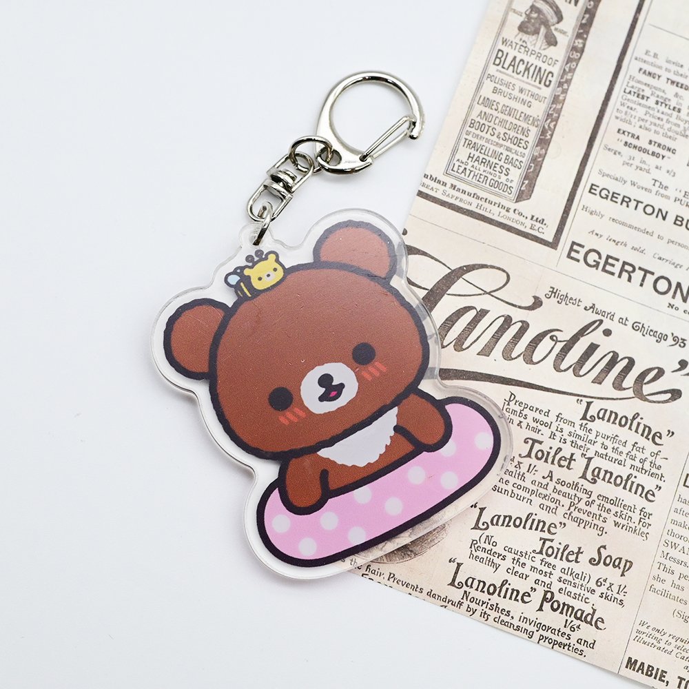 Custom Clear Acrylic Key chain Logo Cartoon Charm Pin Stand Plastic Key Chain Anime Acrylic Key chain Custom Badge Accessories