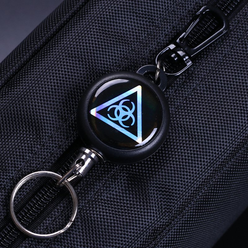 factory wholesale lanyard easy-to-pull buckle outdoor retractable metal badge reel