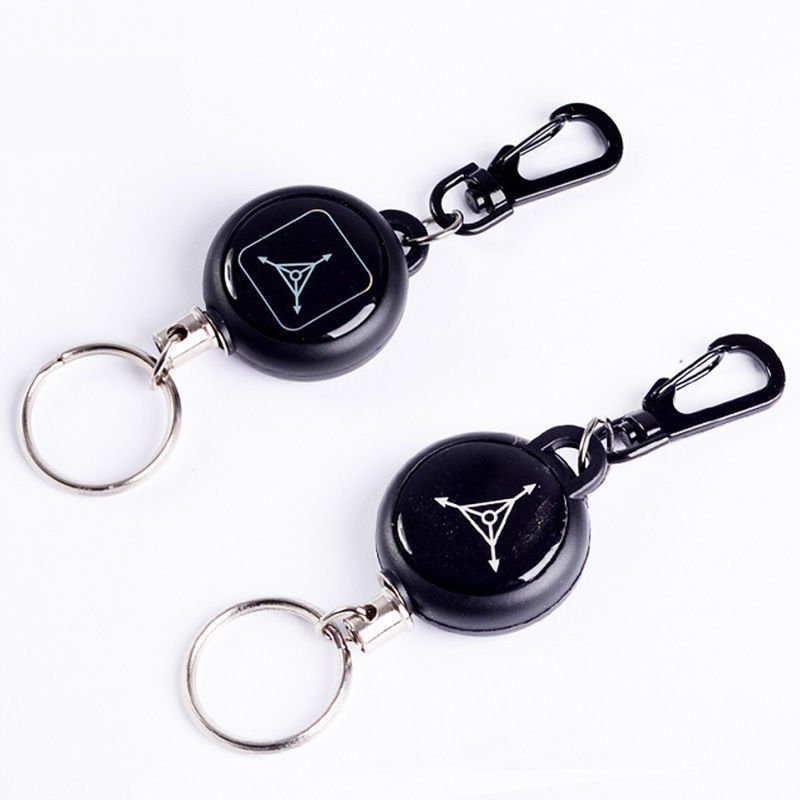factory wholesale lanyard easy-to-pull buckle outdoor retractable metal badge reel