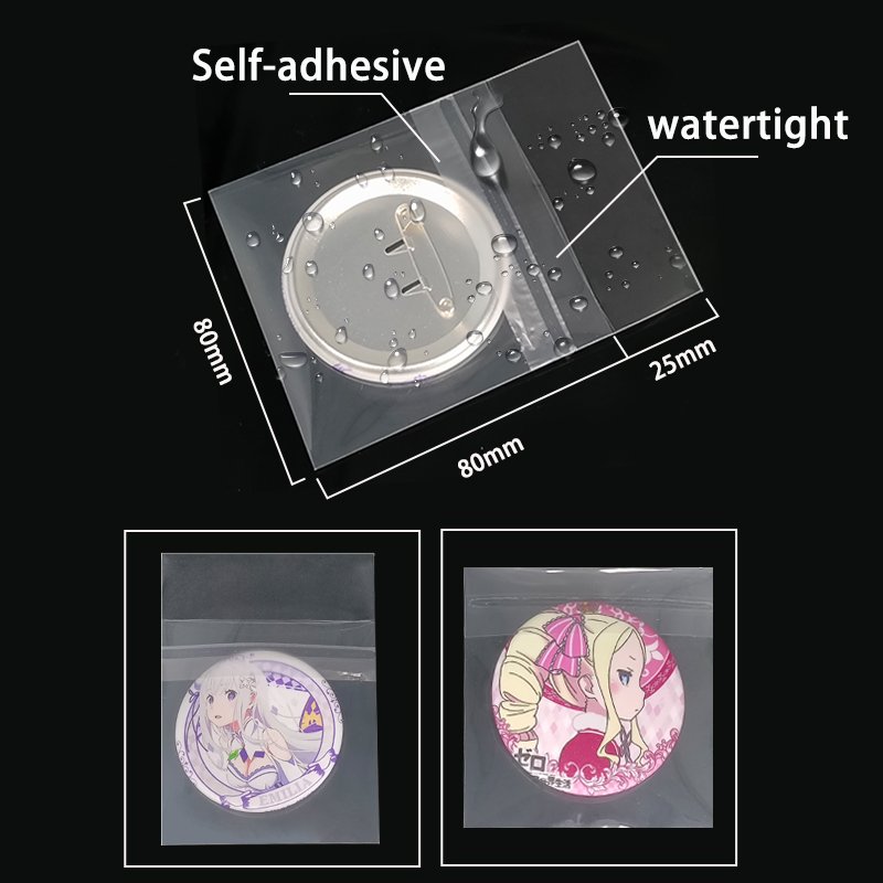 1000PCS 80X80MM HOLOGRAM Protective Badge Sleeves, Little Stars Badge sleeves hologram Holder for 58mm