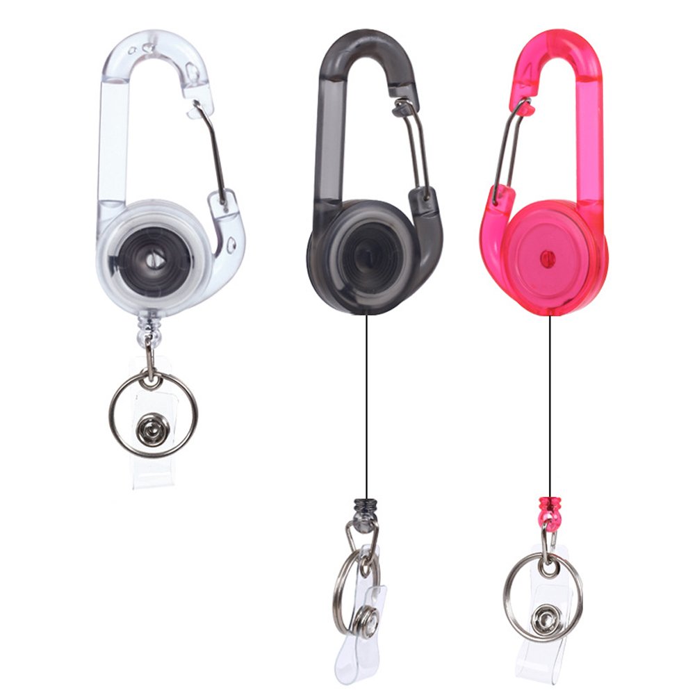 Custom Logo Retractable Badge Reel Transparent Name Office Nurse Accessories ID Badge Holder