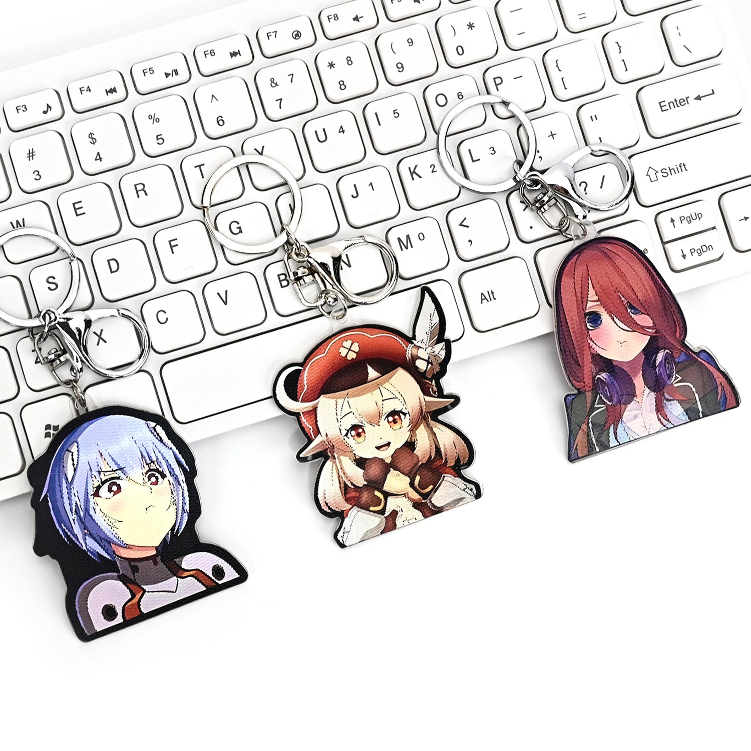 High Quality 3D Motion Anime Keychains Bleach 3D Lenticular Flips Keyring UV Plastic Keychains Alloy Decorative Motion Keychains
