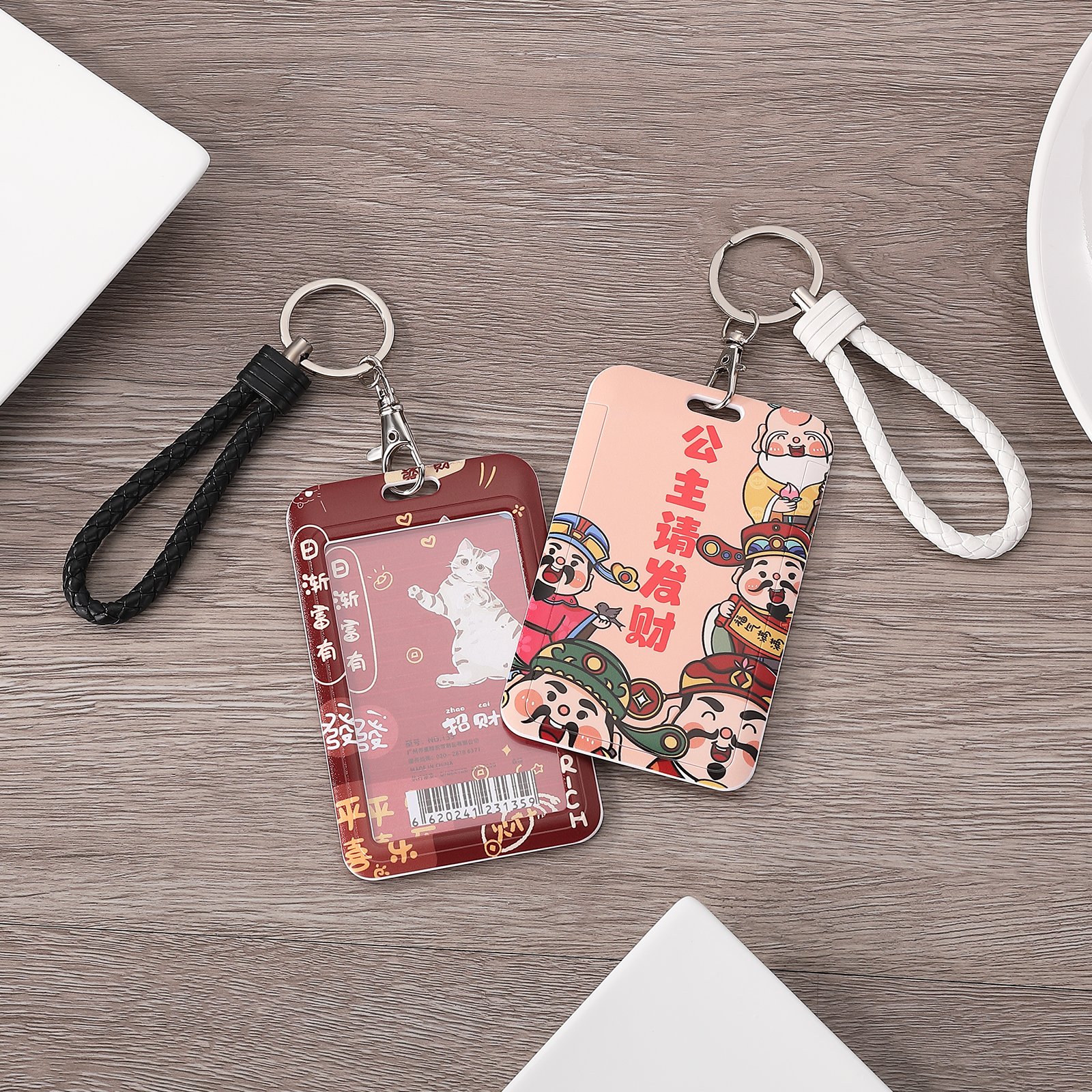 ID Card Badge Holder Lanyard Heavy Duty Plastic Name Tag ID Card Holder for Business Card Offices