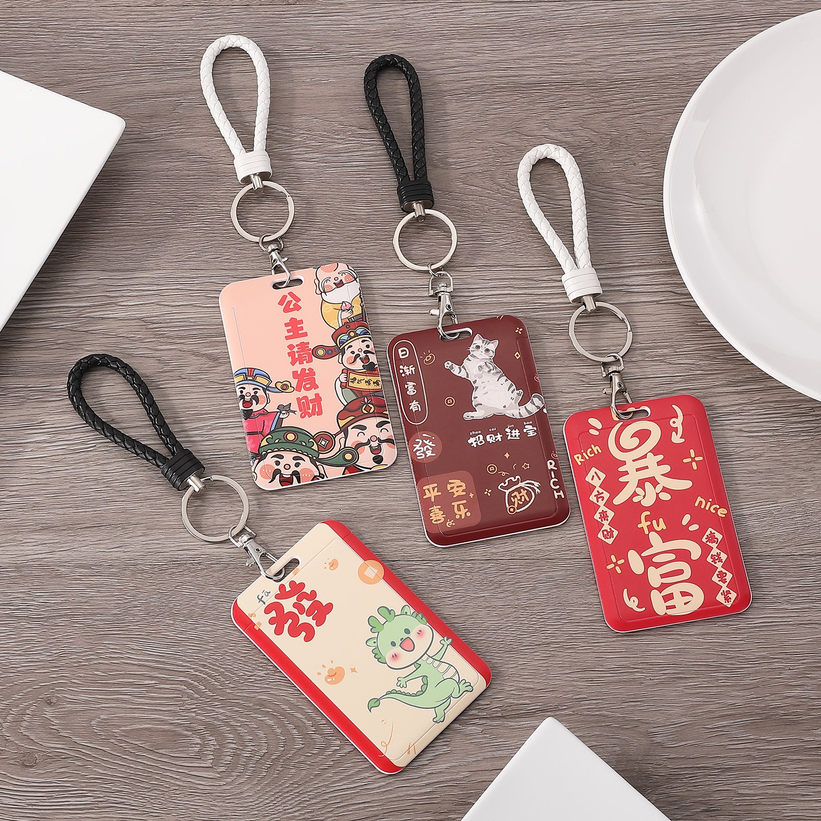 ID Card Badge Holder Lanyard Heavy Duty Plastic Name Tag ID Card Holder for Business Card Offices