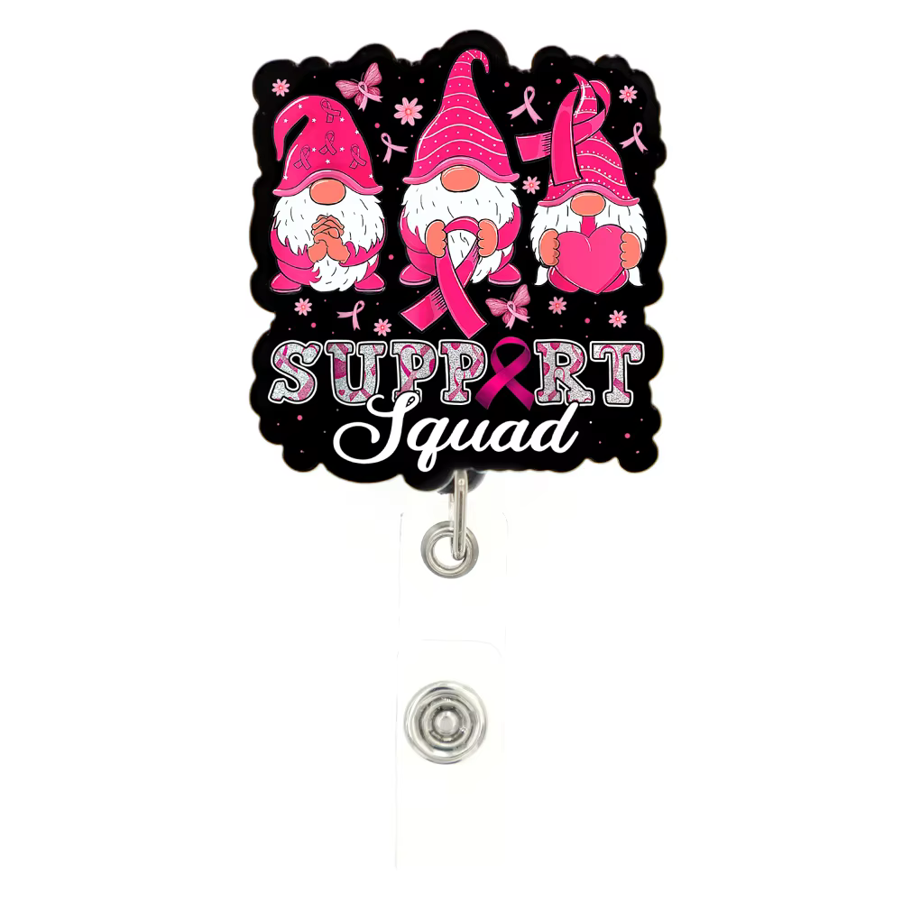 Acrylic Halloween Ribbon Themed Christmas Medical Nurse Badge Reel Breast Awareness Scrub Life Back Clip Badge Holder