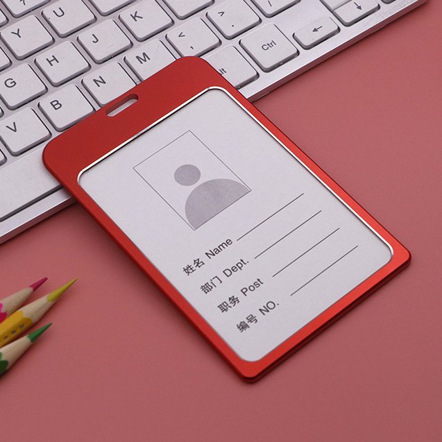 ZXX532 Aluminum Alloy ID Credit Name Card Badge Holder Cover Metal Zinc Alloy Business Name ID Card Holder