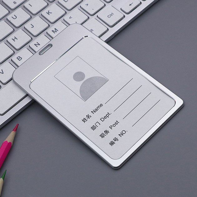 ZXX532 Aluminum Alloy ID Credit Name Card Badge Holder Cover Metal Zinc Alloy Business Name ID Card Holder