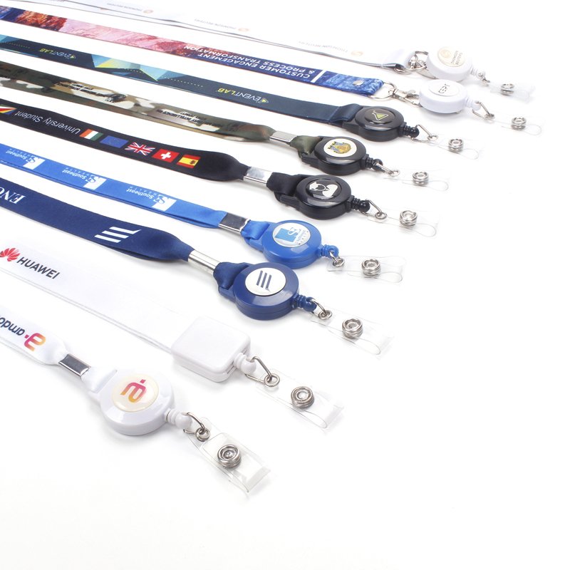 Personalized Custom Logo Printing Polyester Lanyard Id Card Badge Holder Neck Lanyards